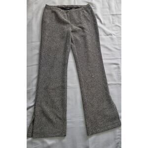 Express Black White Pattern Stretch Boot Cut Trousers Woman's Size Medium